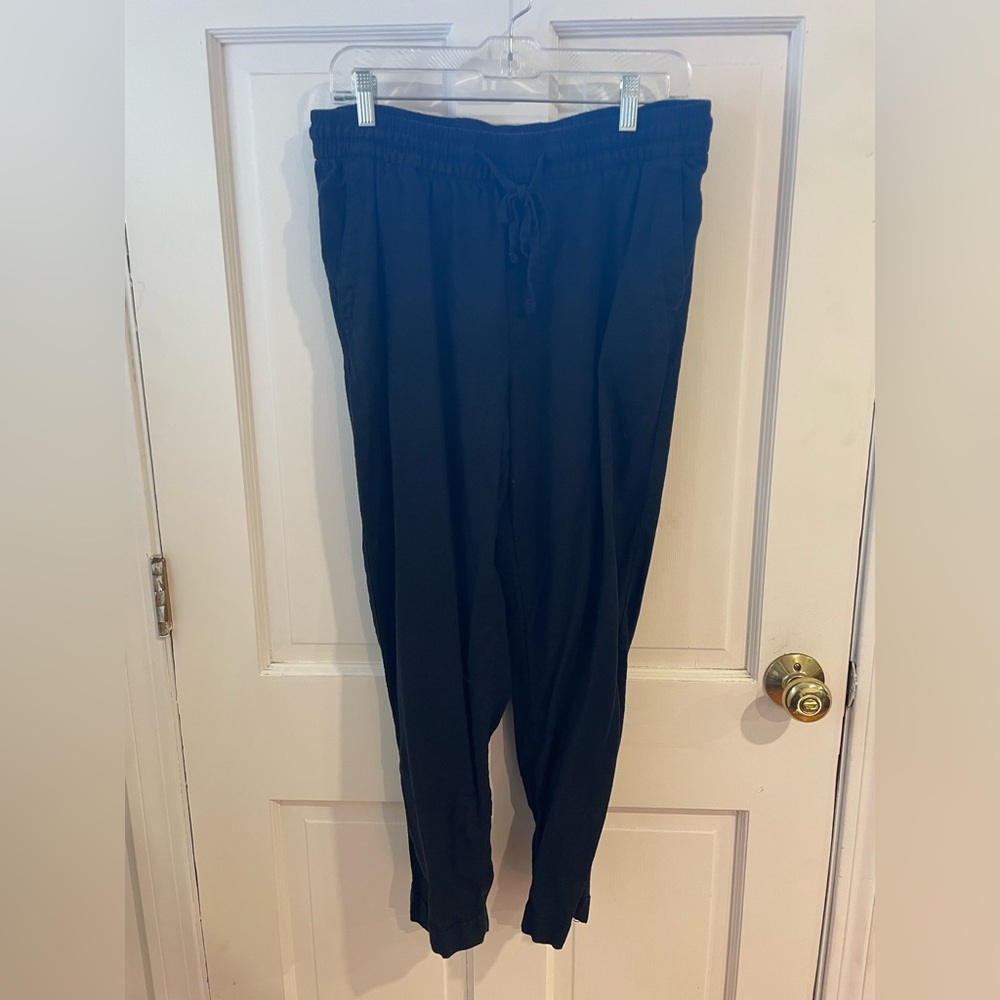 Old Navy Black Linen Pants
